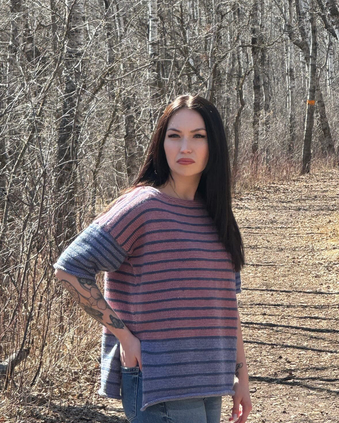 Tweedy-Stripey Sweater